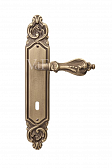 Дверная ручка на планке Val de Fiori мод. Кастелли (латунь состар.) под ключ буратино