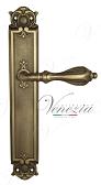 Дверная ручка Venezia на планке PL97 мод. Anafesto (мат. бронза) проходная