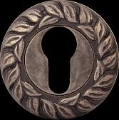 Накладка на цилиндр Melodia на розетке 60мм (античное серебро)